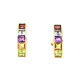 Pre Owned 9ct Multi Gem Stud Earrings ZT156